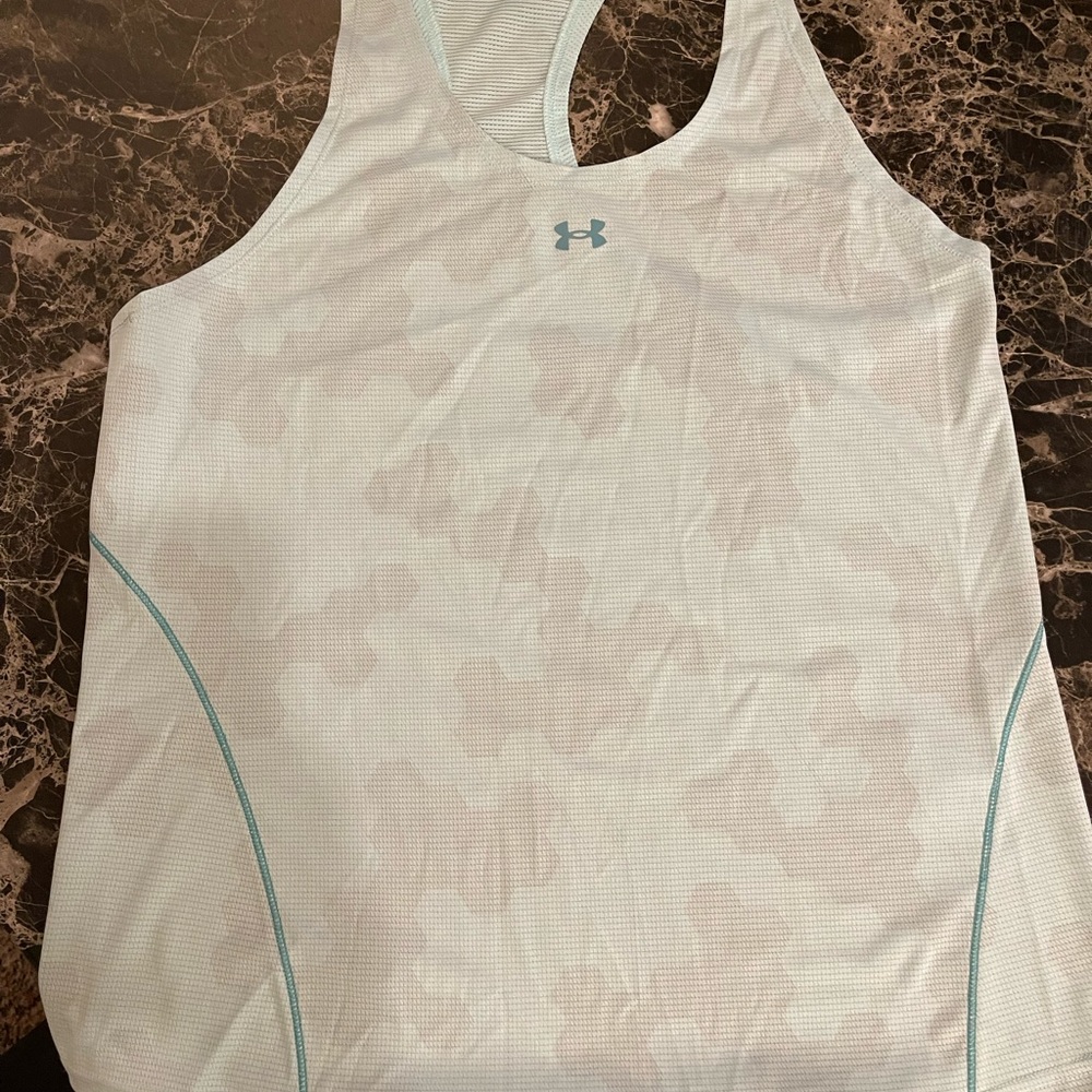 Womens light blue Under Armour tank top